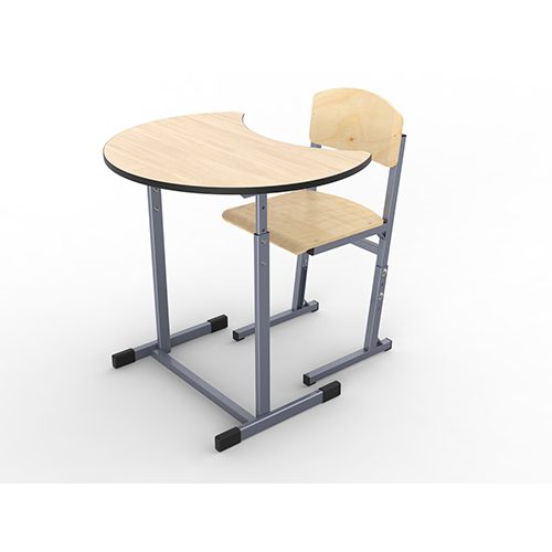 Usual Applied desire Vienvietis suolas su pusmėnulio stalviršiu MBP3 - Mokyklinių baldų centras  - baldai švietimo įstaigoms